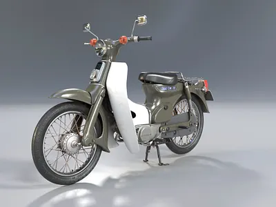 Honda Super Cup 70 3d artist blender design modeling props