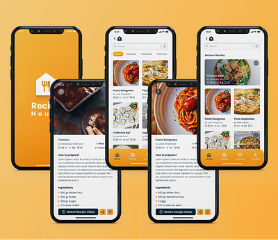 Recipe App I Daily UI Design app appdesign dailyui dailyuichallenge design graphic design illustration ui uidesign ux uxdesign