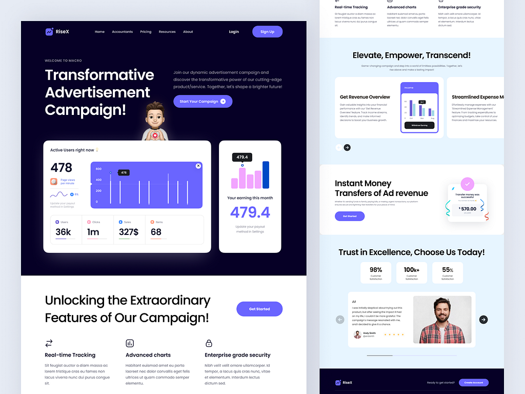 Ad Campaign SaaS Website by Nishar Multani for Smart Ux Design on Dribbble