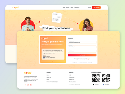 Dating App: Registration app design dating app ui ux web design