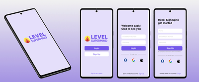 Improving Onboarding Experience at Level Super Mind App | UI/UX app design illustration ui ux