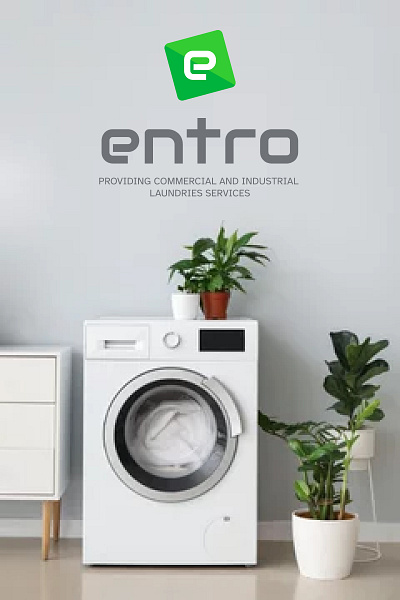 Logo for ENTRO - Providing commercial and industrial laundries branding design figma illustration logo vector