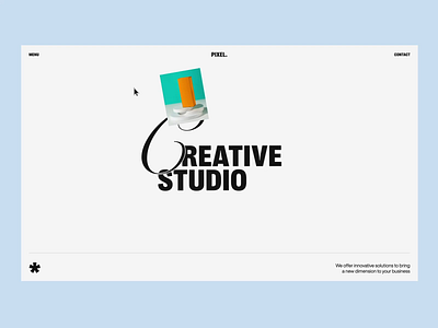 Pixel Studio Animation agency animation brand business clothing cosmetics coursor ecommerce homepage interaction landing page minimal motion design motion graphics portfolio preloader project design retail studio style