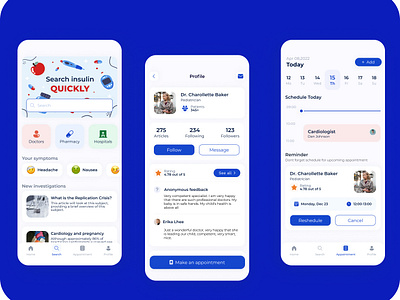 Doctor App app app ui doctor app insulin search app medical app uiux