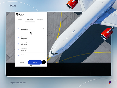 A Flight booking website - Airo apple watch branding flight booking graphic design logo minimalist ticket ui ui watch webpage website