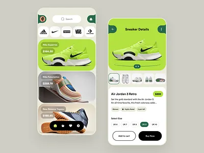 Shoes app adidas air jordan app app design design ecommerce app footwear mobile mobile app mobile app design modern app nike shoes shoes app shopping app sneaker sneaker app trendy app ui ux