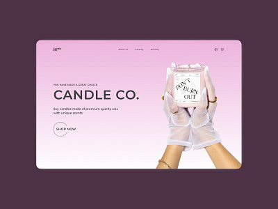 Concept Candle Co. candles concept design figma ui ux