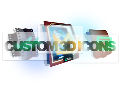 Custom 3D icons for the web sections 3d design graphic design illustration ui