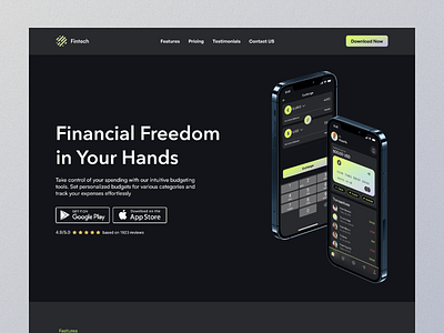 Fintech Website banking website figma fintech fintech landing page fintech ui design fintech website full preveiew landing page ui ui ux website design