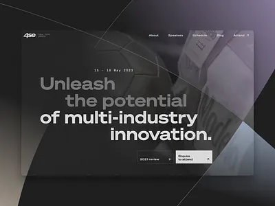 4se Event Website - Intro Animation animation background branding conference event hero intro landing loading luxury modern mono new page sanity sport ui video website york