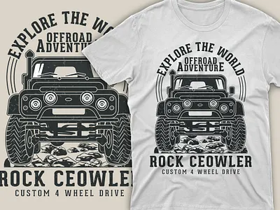 Graphic T-Shirt Design adventure car clothing design design illustration jeep t shirt t shirt design typography tshirt design typography