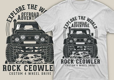 Graphic T-Shirt Design adventure car clothing design design illustration jeep t shirt t shirt design typography tshirt design typography