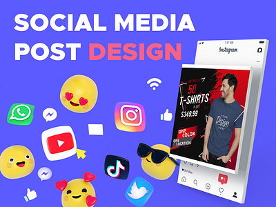 Social Media Post Design. post design social media social media post design typography