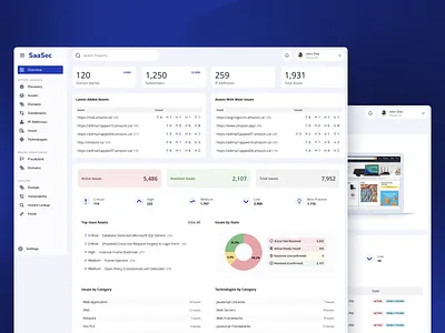 SaaS Dashboard app dashboard design saas security ui ux web app web security