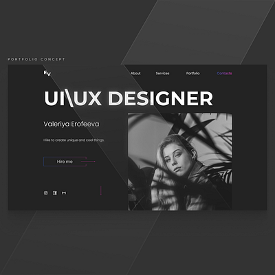 Portfolio Concept concept creative design portfolio ui ux