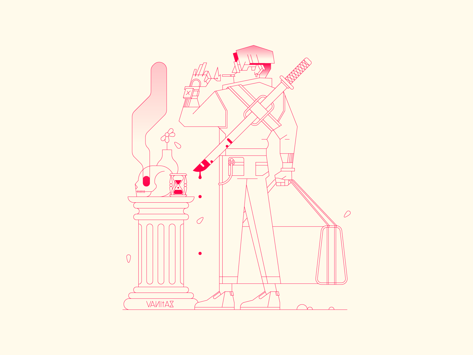 VANITAS character design flat icon illustration illustrator logo ui vector waldek