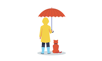 Kids in Raincoat illustration kid rain raincoat