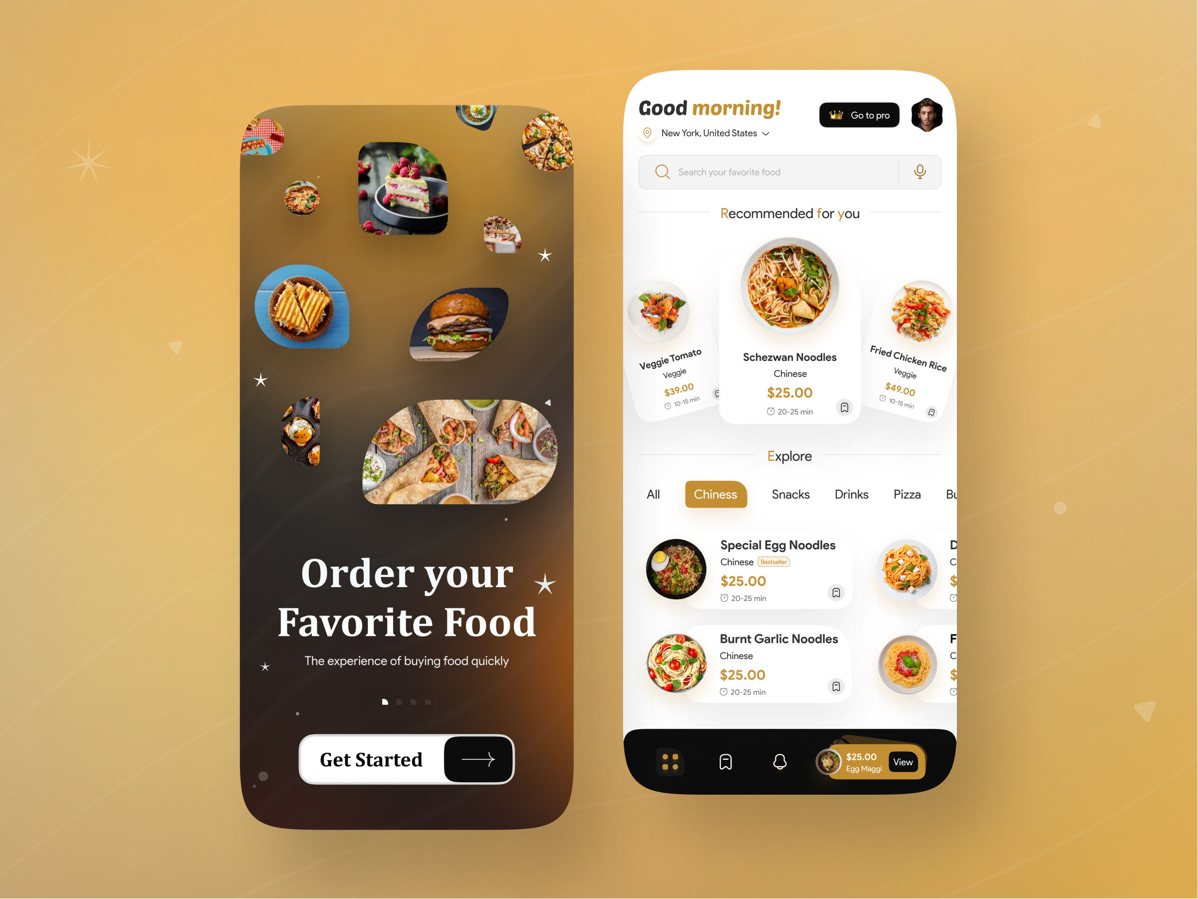 Food Delivery App UI by Bacancy on Dribbble