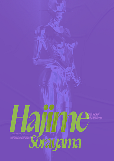 Hajime Sorayama Poster conceptdesign graphic design