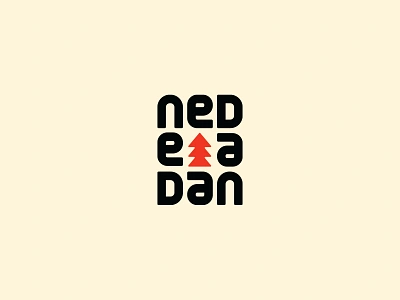 Ned&Dan Carpentry Logo Design artisan branding cajva carpenter carpentry closet forest furniture identity logo mark naming neddan orange pine table tree wood wordmark