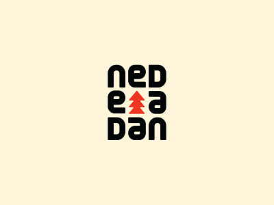 Ned&Dan Carpentry Logo Design artisan branding cajva carpenter carpentry closet forest furniture identity logo mark naming neddan orange pine table tree wood wordmark