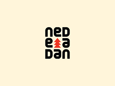 Ned&Dan Carpentry Logo Design artisan branding cajva carpenter carpentry closet forest furniture identity logo mark naming neddan orange pine table tree wood wordmark