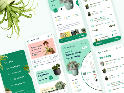 Plant Ecommerce App 3d animation appdesign branding design encodedots graphic design greenplants illustration logo newapp plants ui vector