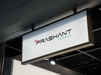 Prashant Pharmacy - Branding Design adobe ads brand guide branding branding design business card graphic graphic design hospital logo logo logo design marketing medical medical logo mockup photoshop print promotion social media stationary