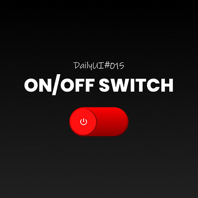 DailyUI#015:on/off switch dailyui design figma interfacedesign ui