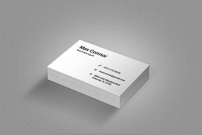 Simplifica Business Card Mockup realistic