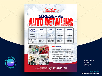 Auto Detailing Price List, Car Detailing Price List, Auto Repair