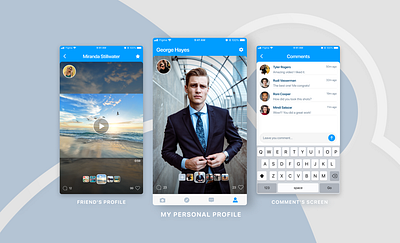 Personal profile concept for social APP concept design graphic design ui ux vector