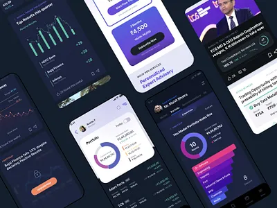 AI-driven Investment Advisory app fintech ui