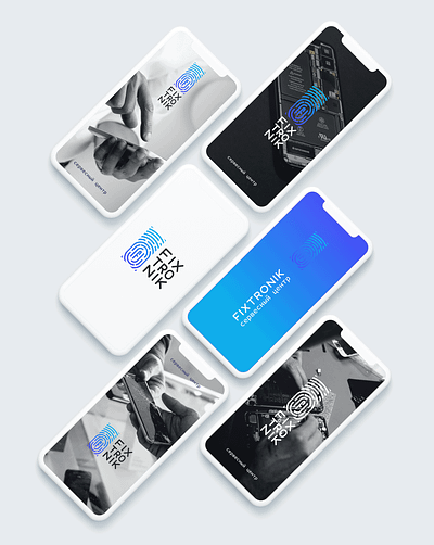 FIXTRONIK | Logotype blue cost designer fix modern need logo nik phone repair tech technology trend tro