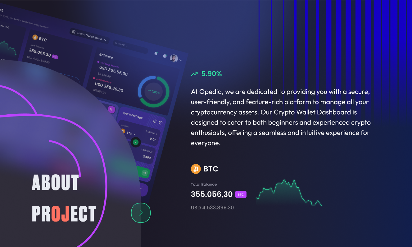 Crypto wallet Dashboard UI Design by Habibur Rahman | UI/UX & Brand  Designer for Opedia Studio | Design Agency on Dribbble