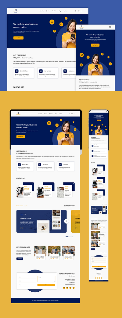 [Landing Page Website & Mobile UI] Company App design mobile ui website