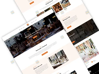 Responsive landing page and logo design - Convivial Catering brand branding catering creative design desktop firm food graphic design illustration landing page layout logo minimal responsive ui ux web web layout website