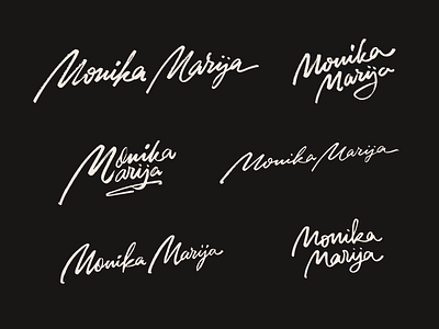 Monika Marija art authentic branding brushlettering calligraphy custom femal flow lettering logo logotype marija monika music name script signature style type unique