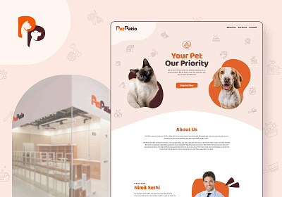 PetPatio branding design typography ui ux