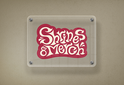 Shrines & Merch - Branding branding design graphic design handlettering handlettering logo logo lp cover design mockup music brand social media some vector