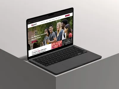 DE MONTFORT UNIVERSITY DUBAI branding graphic design illustration logo mobile application web design