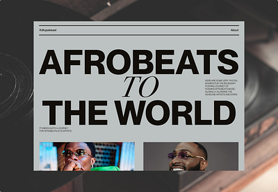 Afrobeats to the world afrobeats music music website uidesign web design web designer website website design