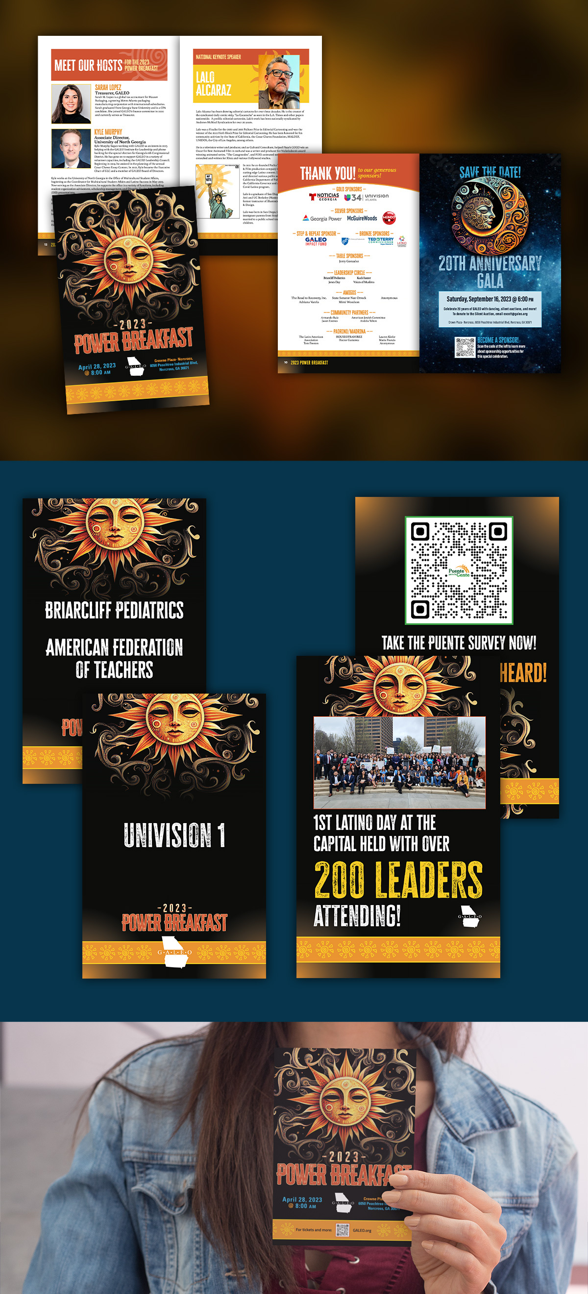 GALEO 2023 Power Breakfast design event graphic design