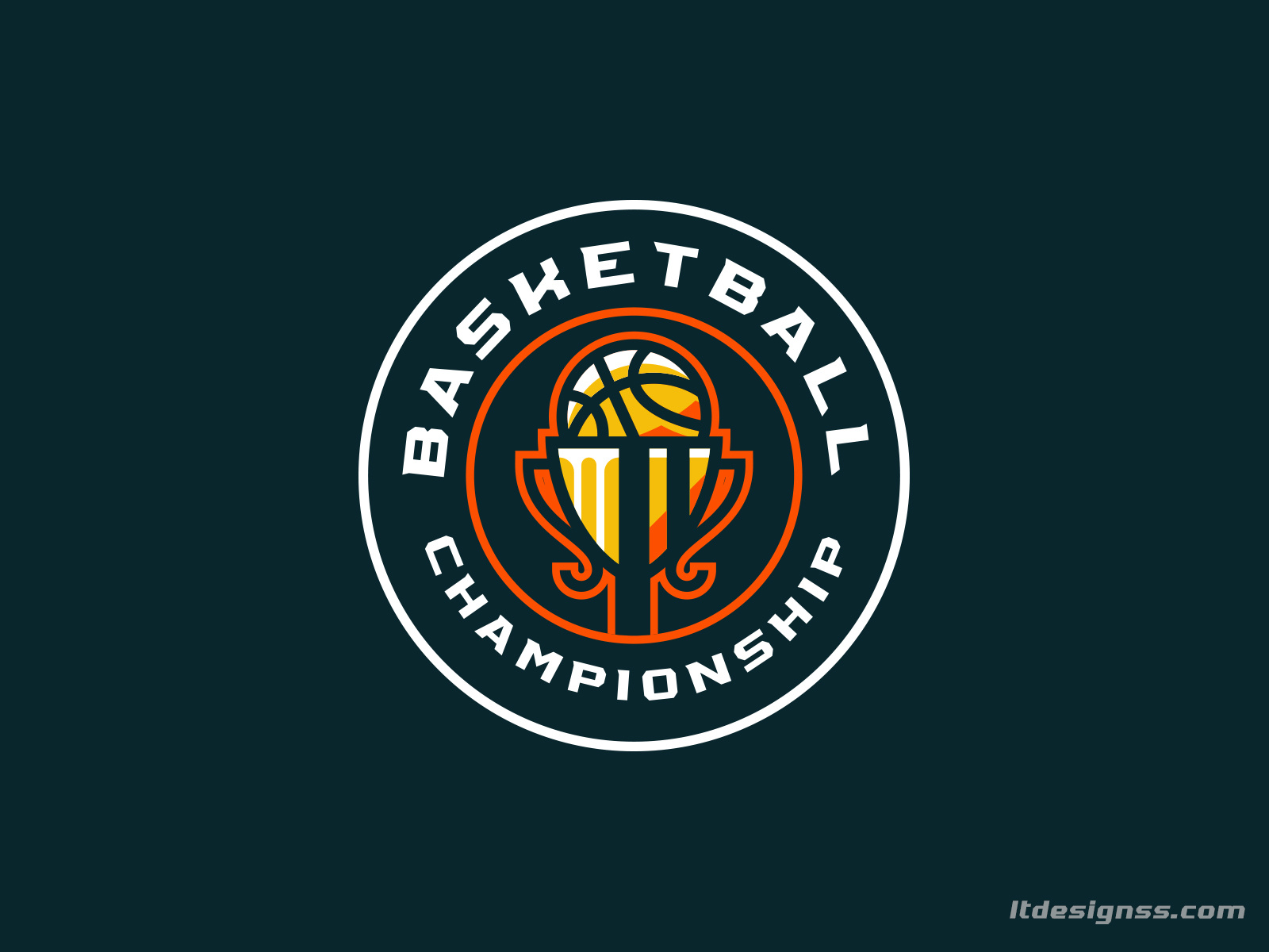 Basketball badge by Lia Tanasa on Dribbble