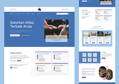 Official Mosque Platform Landing Page design illustration masjid mosque ui website