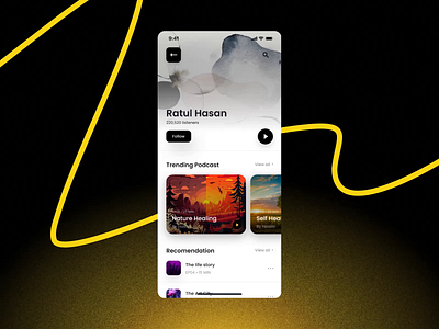 Animation, Podcast App Concept after effects android animation app app design design figma ios mobile app mobile design motion motion design podcast app ui ux