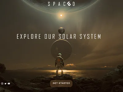 SOLAR SYSTEM EXPLORATION design graphic design ui ux vector wepage