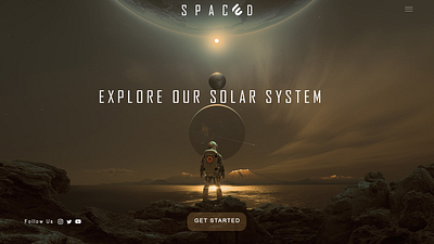 SOLAR SYSTEM EXPLORATION design graphic design ui ux vector wepage