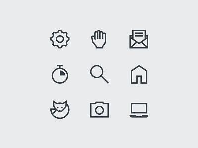 Icon set. clean design icon icon design icons minimalism ui