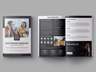 Podcast Media Kit Design design epk family graphic design illustration kit media podcast press kit presskit